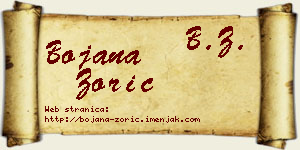 Bojana Zorić vizit kartica